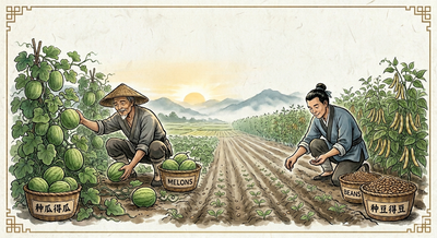 Chinese proverb of the day: 'A man who plants melons will harvest melons, and a man who plants...' - inspiring lessons on life's choices, value of consistent effort, consequences how actions shapes our outcomes