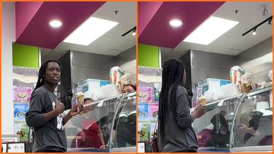 TikToker saw a woman order $50 of ice cream, asked it for free, and throw it away after employees refused to waive the bill