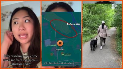 ‘True crime has saved my life’: Nashville woman walks a trail with mom and dogs, then runs into man with dress shoes and flip phone who asks for help