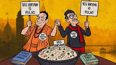 The sadhu wants pulao. The snob rejects veg biryani. Culinary history disagrees with both