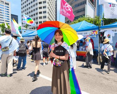 ‘Stop pretending we don’t exist’: Seoul fills its streets with Pride colour