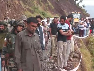 Hundreds of vehicles stranded due to massive landslide in Poonch district; BRO restores NH-144 after 5-hour halt