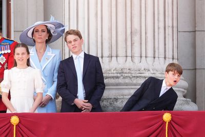 Prince Louis, 8, steals the show at Trooping the Colour as he marvels at RAF flypast