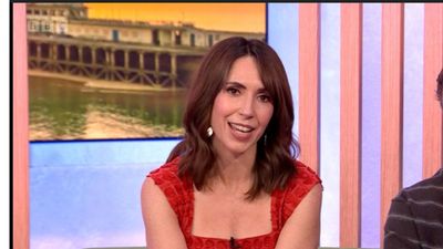 Not pastel, not brights, Alex Jones's dark, zesty orange dress is a lesson in embracing colour with elegance this summer
