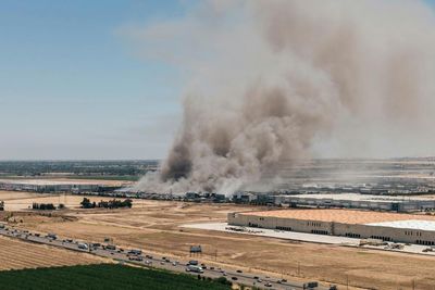 Blaze at 1m-sq-ft California warehouse rages into third day: ‘We’re struggling’