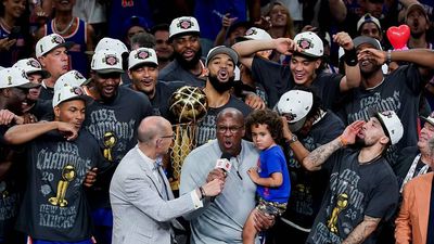 Best Moments From Knicks’ Postgame Celebration After Winning NBA Championship Over Spurs
