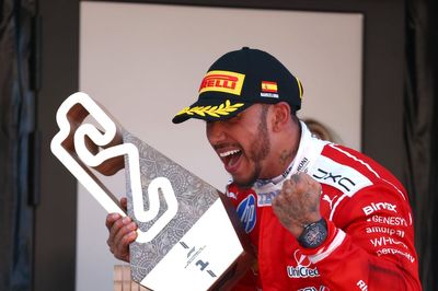 Lewis Hamilton delivers stunning first Grand Prix win for Ferrari in Barcelona as Kimi Antonelli retires