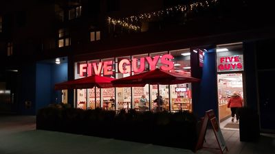 The Knicks won Game 4. Then video shows a group of men jumping the counter and trashing a Five Guys in New York