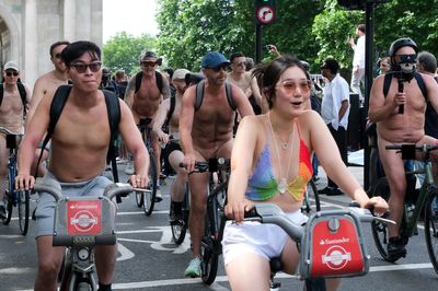 World Naked Bike Ride: Hundreds of cyclists bare all for annual London event