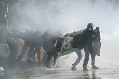 Clashes as thousands protest in Geneva ahead of G7 summit in France