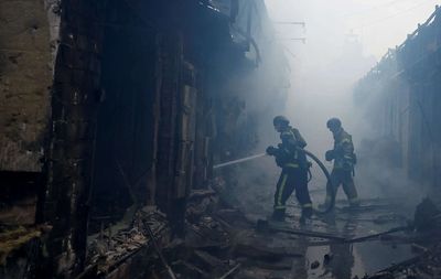 Nine killed, historic monastery on fire as Ukraine faces major Russian attacks