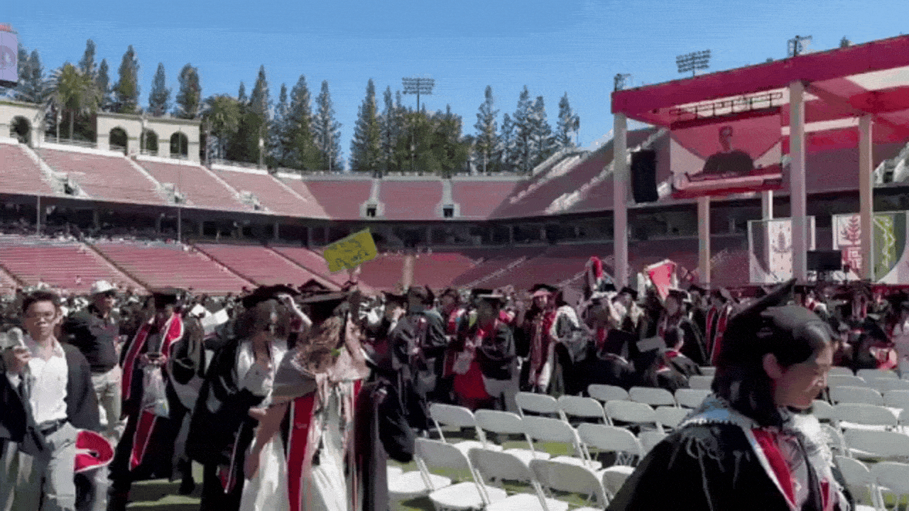 Watch: Stanford students boo Sundar Pichai, walk out during Google CEO's commencement speech