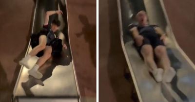 Tartan Army fans discover viral Boston Cop Slide during World Cup adventure