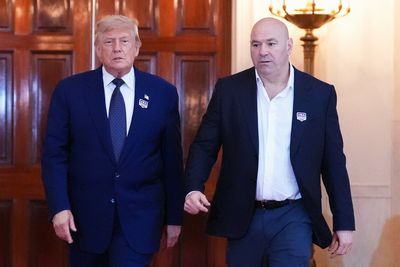 Trump’s heavily-caked hand makes appearance at UFC fights - and the internet takes notice