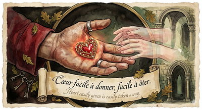 French proverb of the day: 'Heart easily given is easily...' - thought-provoking life lessons on love, commitment, feelings, emotions, why some relationships fade as quickly as they begin and why meaningful bonds takes time to grow
