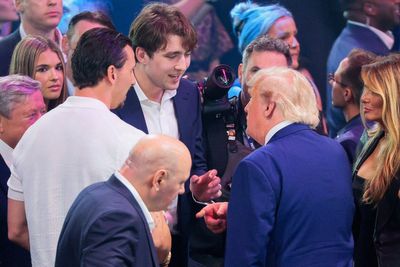 Barron Trump makes first appearance with dad in months by attending UFC fight night at White House