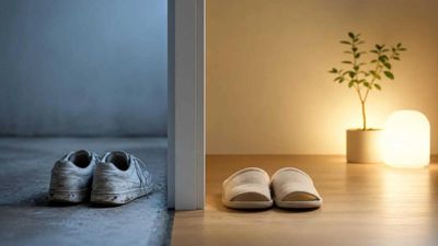 Psychology says adults who keep separate indoor slippers and outside shoes aren't obsessed with cleanliness, they are drawing a boundary between chaos and peace