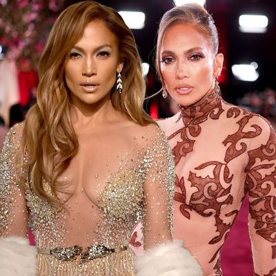 Jennifer Lopez's 15 Best Naked Dresses Stretch the Red Carpet Trend to Head-Turning Limits