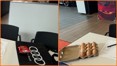 California Audi saleswoman says she threw in a carton of fresh eggs from her coworker to close a car deal