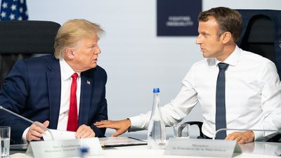 Donald Trump's Feeble 'Limp Wrist' Handshake with Macron Sparks Health Alarm at G7 Arrival