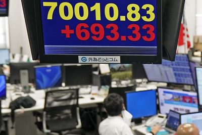 Asian shares are mostly higher and Japan's Nikkei tops 70,000 before BOJ rate hike