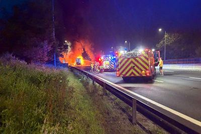 M25 closure as two lorry blazes spark disruption