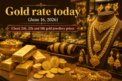 Gold rate today (June 16, 2026): Check 24k, 22k and 18k gold jewellery prices from Joyalukkas, Malabar Gold and Diamonds, Tanishq & IBJA in Delhi, Mumbai, Hyderabad & other cities