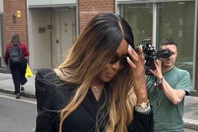 Naomi Campbell arrives at court to give evidence in appeal against charity ban