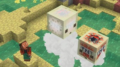 All Sulfur Cube archetypes and block absorption effects in Minecraft