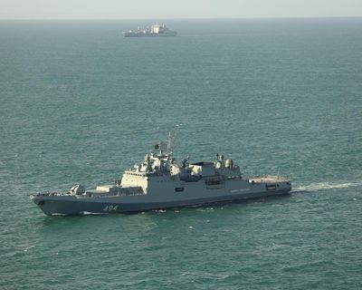 Russian frigate fires warning shots at British yacht in Channel