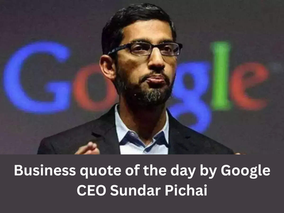 Business quote of the day by Google CEO Sundar Pichai: “As a leader, it is important to not just see your own success, but focus on the success of others” What business owners can learn from Sundar Pichai's mindset