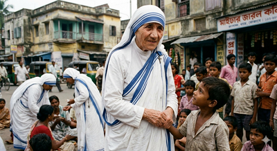 Wednesday Inspirational quote of the day by Mother Teresa: "Let us always meet each other with a smile, for the smile is the beginning of love."