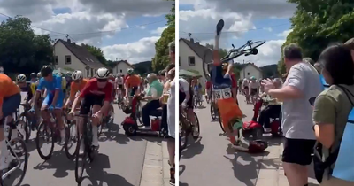 Bike Race Descends Into Chaos After Elderly Woman Charges Into Course On Mobility Scooter, Prompts Mass Crash