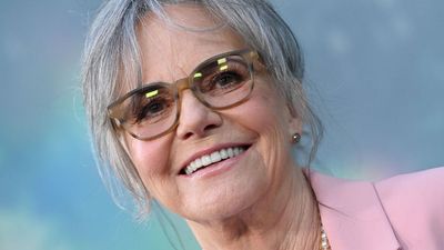 Sally Field's Wood, Beige, and Blue Outdoor Furniture Styling is The Secret to a Serene Coastal Patio That Feels Elevated Yet Relaxed