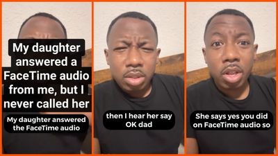 Houston girl gets FaceTime call from her father, telling her to come to the door, but then he walks out the next room and asks who she was talking to