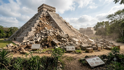 ‘Bad Omen’: Ancient Mexican pyramid collapses after 1,100 years shocking archaeologists