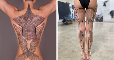 Rather Than Decorating The Body, I Design Tattoos That Work With It (53 Pics)