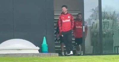 Watch as Danny Rohl walks out to take RB Salzburg training for first time
