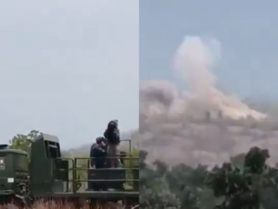Nibe showcases capabilities of its 120mm vehicle-mounted mortar 'Garudastra' to Indian Army