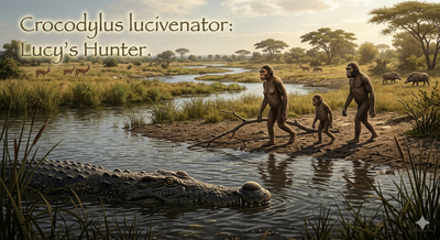 A massive crocodile lurked in Lucy’s world, and early human ancestors may have been its prey