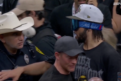 Texas cop pushes Jalen Brunson as Knicks celebrate Finals win in newly surfaced clip