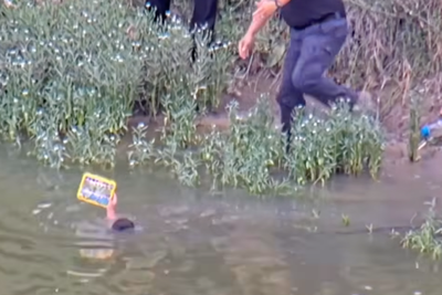 Cops save missing child from drowning after he wandered into river