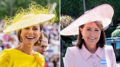Kate Middleton vs Carole Middleton - their citrus yellow and blush Royal Ascot outfits seem different but they use the same chic style tricks