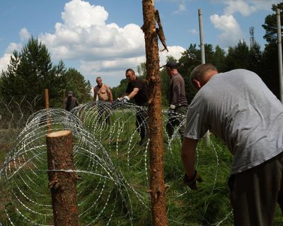 Ukraine bolsters its northern defences amid fears Belarus is being dragged into war