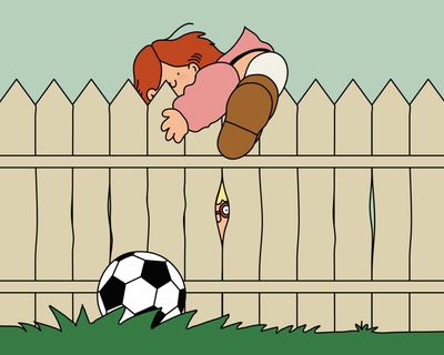 You be the judge: should my husband stop letting our kids climb over our neighbour’s fence to get their ball back?