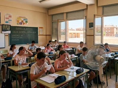 'Burning classrooms' track schools in sun-scorched Spain