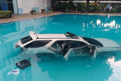 Man drives car into Chula pool after rent row with mother
