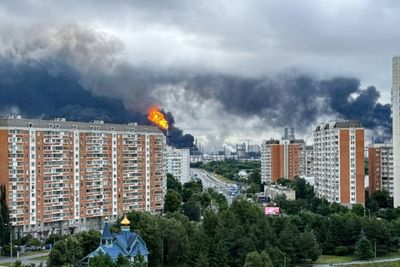 Major Ukrainian drone strike sets Moscow refinery ablaze