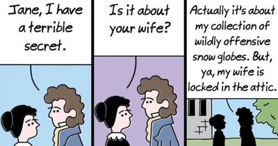 31 Clever And Absurd Comics By John Atkinson That Put A Weird Spin On Random Everyday Thoughts
