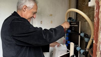 Collecting urine near Paris